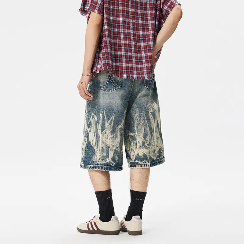 SANTASTIC Denim Shorts Men Blue-4