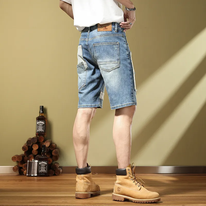 SANTASTIC Denim Shorts Men's Blue-6