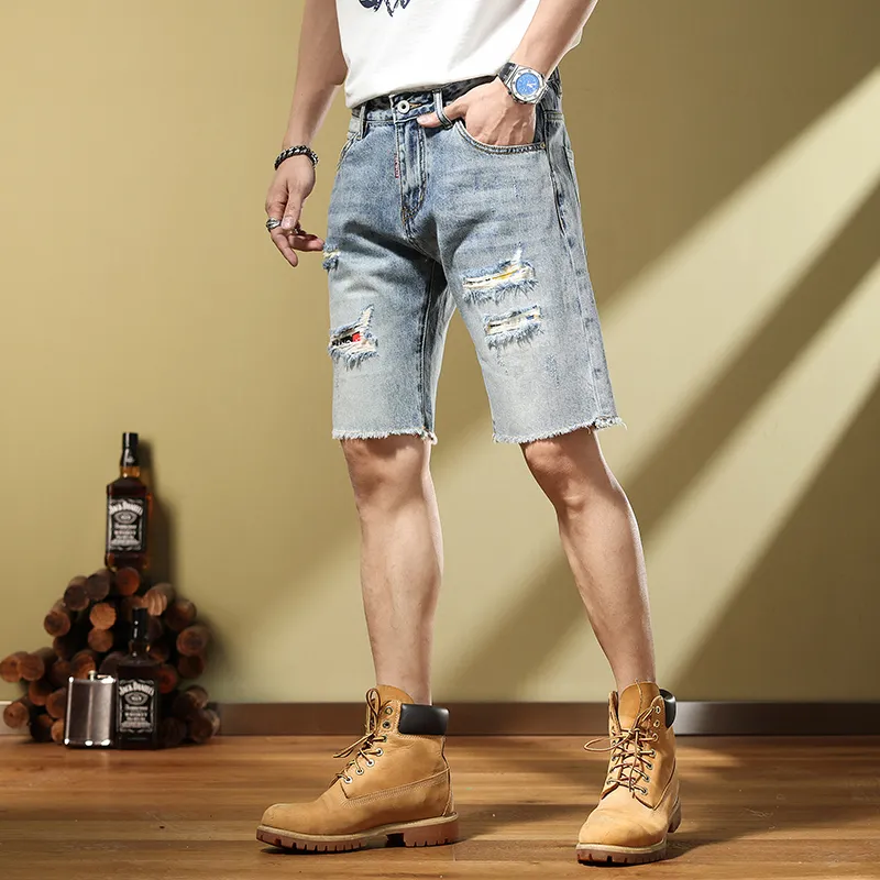 SANTASTIC Denim Shorts Men's Blue-3