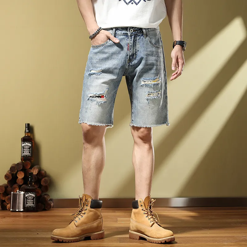 SANTASTIC Denim Shorts Men's Blue-4