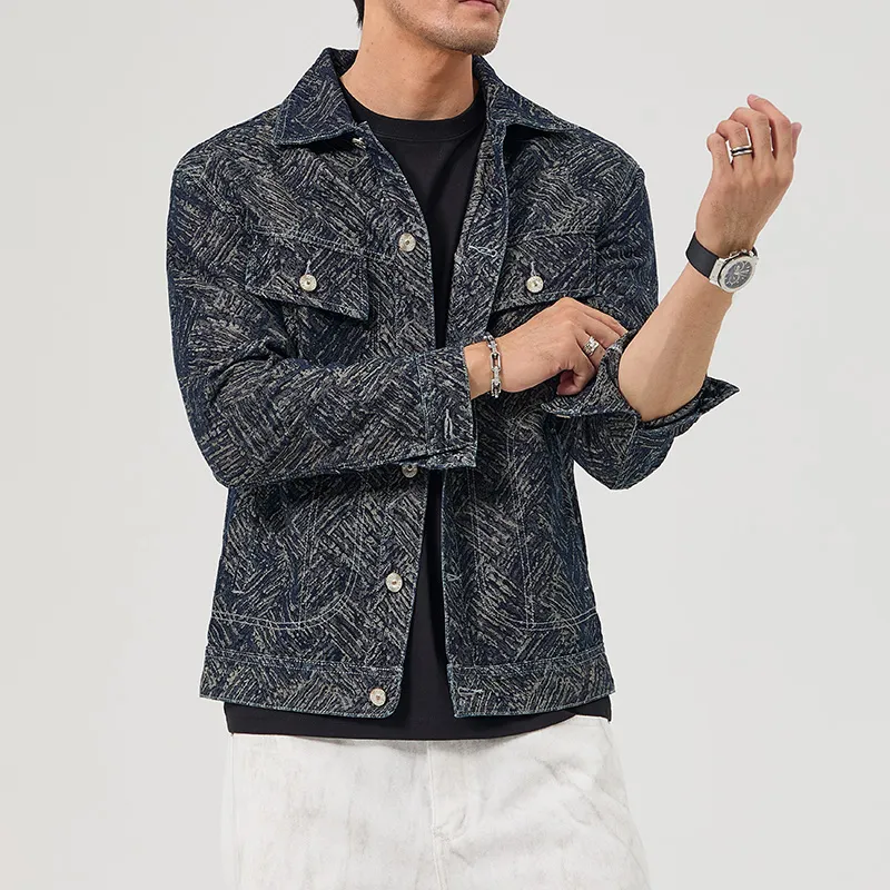 SANTASTIC Denim Jacket Men's Dark Blue-3