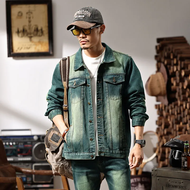 SANTASTIC Denim Jacket Men's Sapphire Green-5