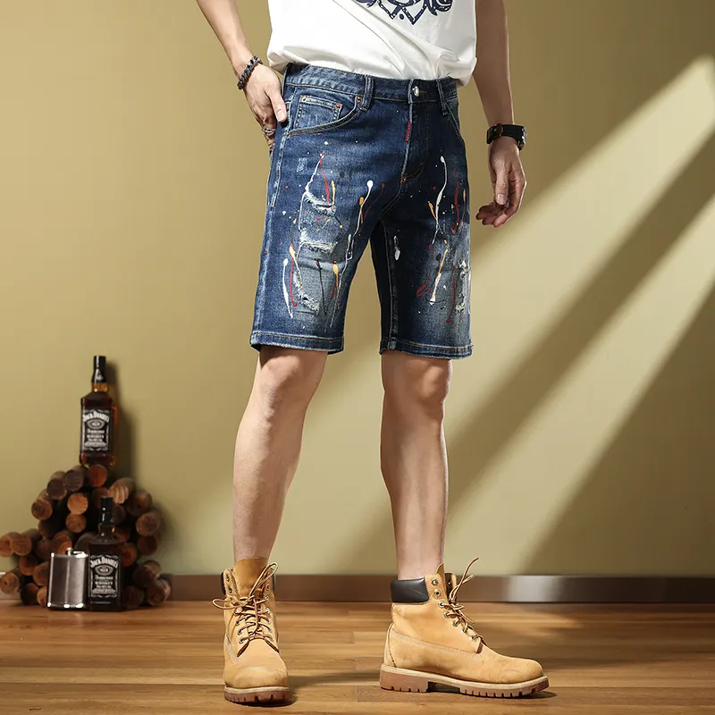 SANTASTIC Denim Shorts Men's Blue-2