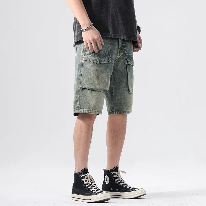 SANTASTIC Denim Shorts Men's Blue-6