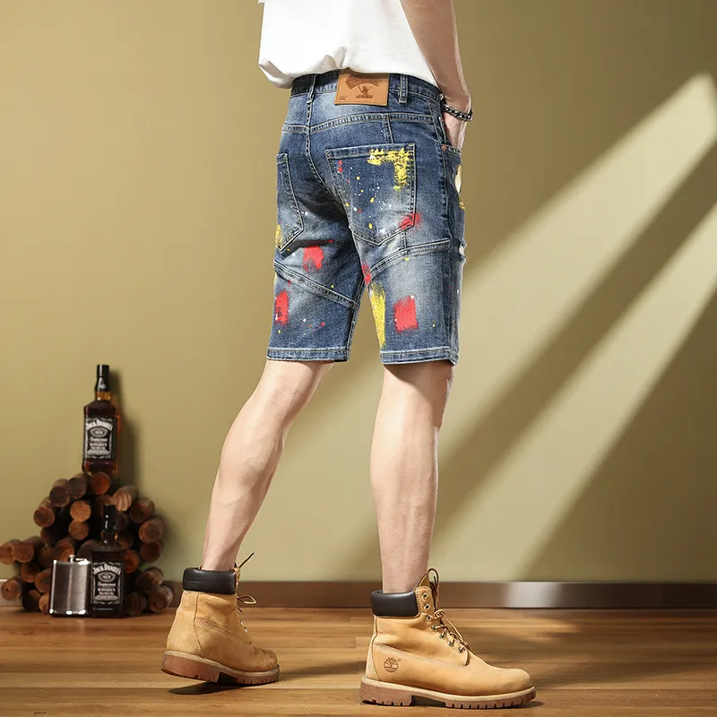 SANTASTIC Denim Shorts Men's Blue-6