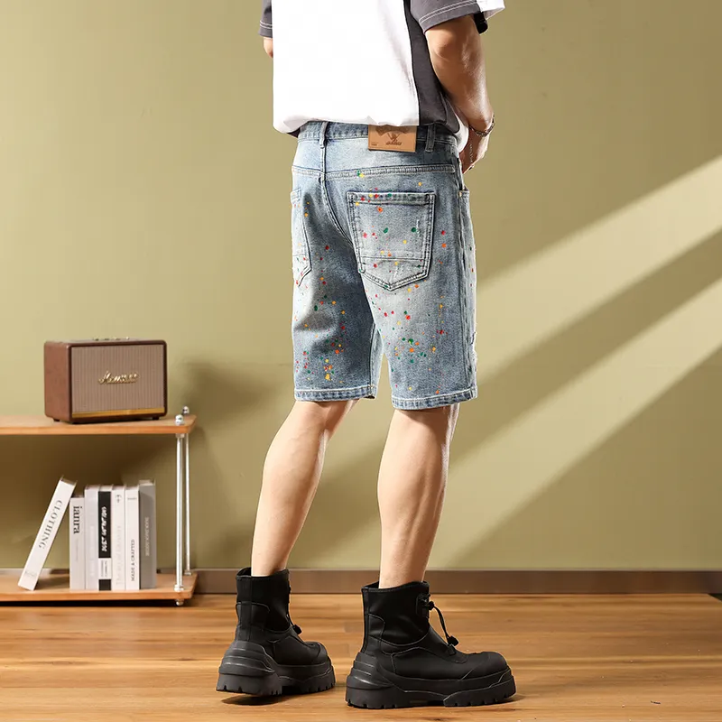 SANTASTIC Denim Shorts Men's Blue-6