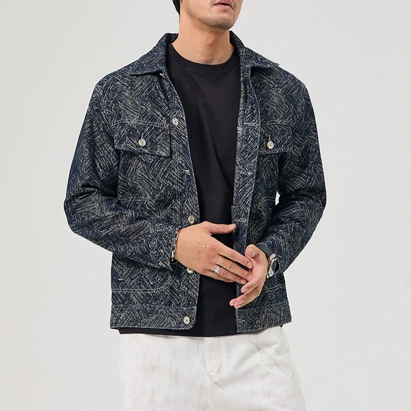 SANTASTIC Denim Jacket Men's Dark Blue-5