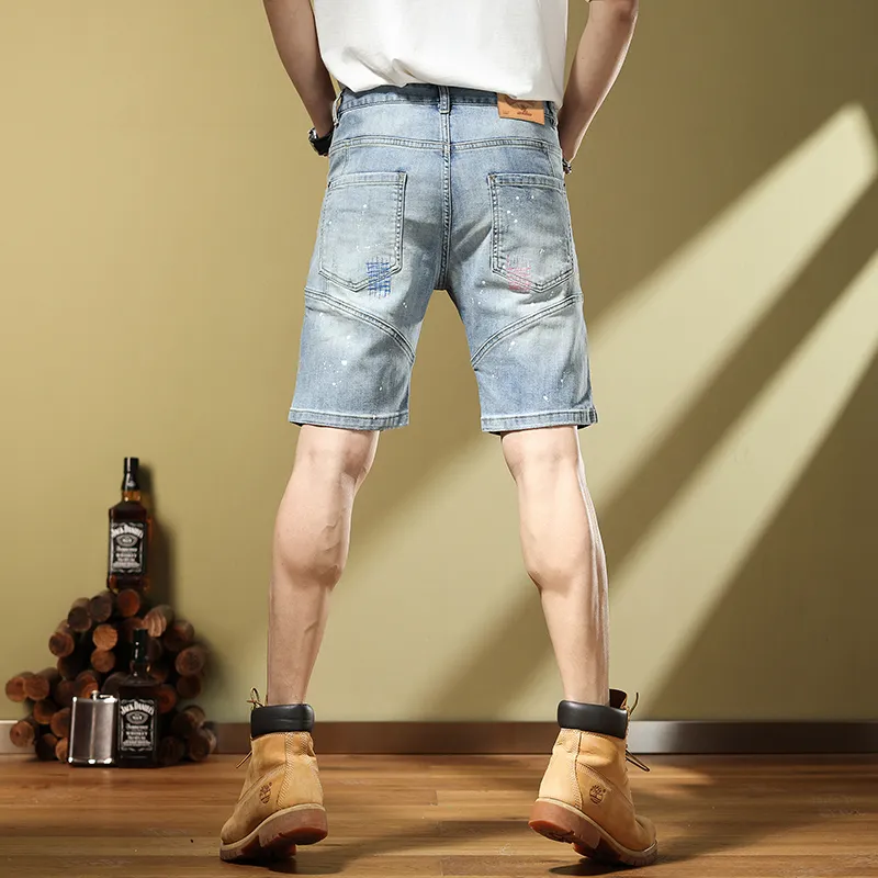 SANTASTIC Denim Shorts Unisex Blue-6