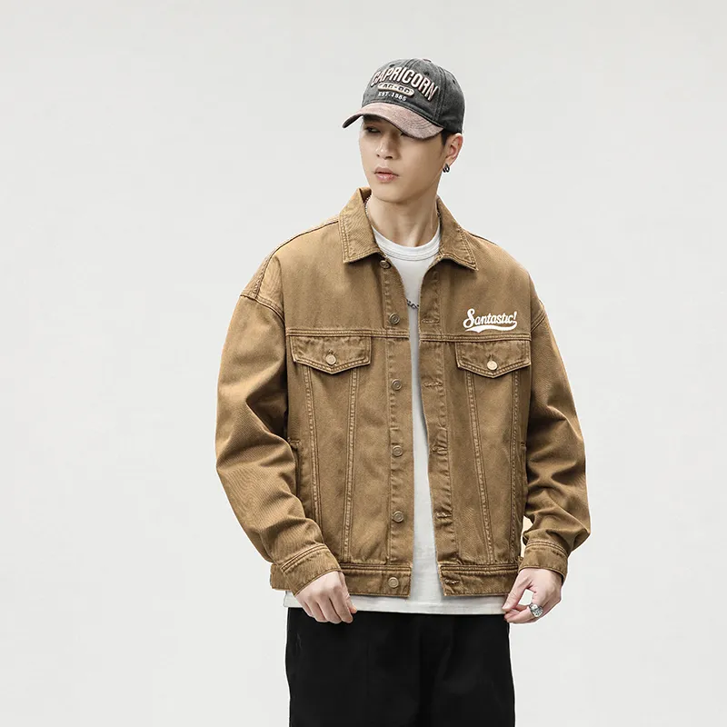 SANTASTIC Denim Jacket Men's Khaki-4