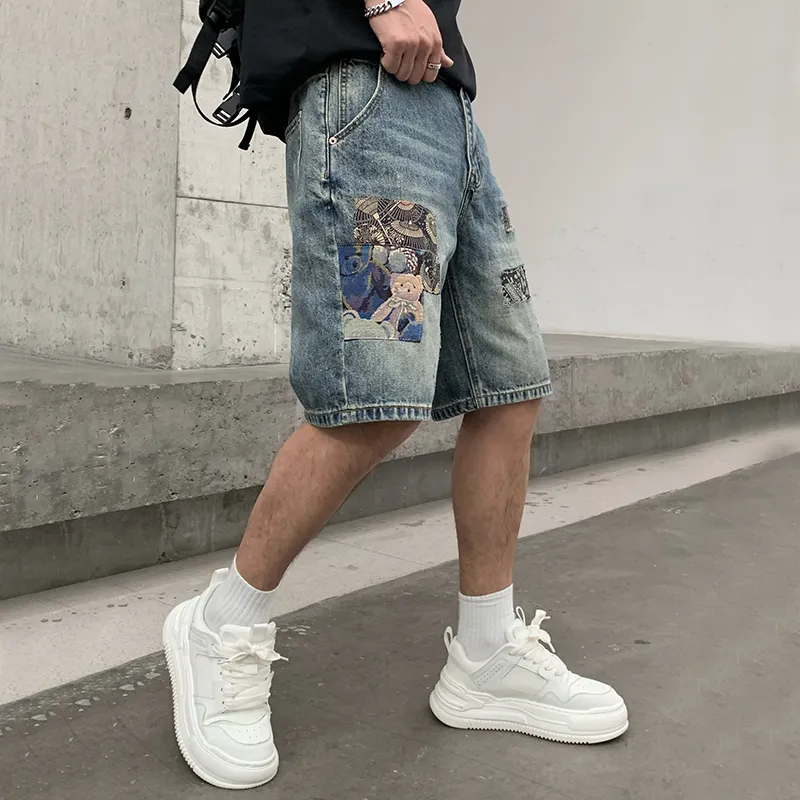 SANTASTIC Denim Shorts Men's Blue-4