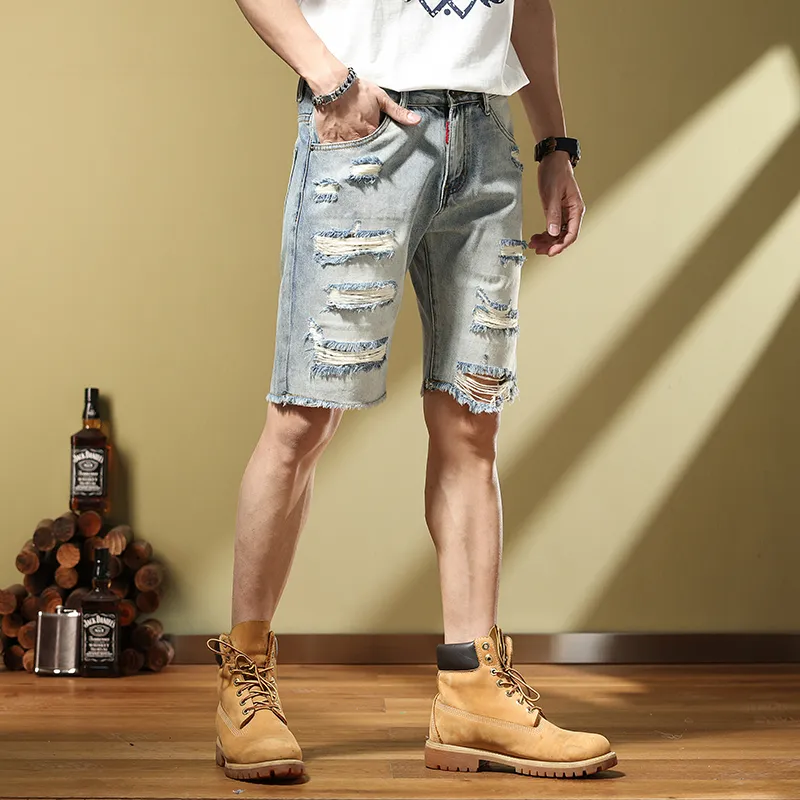 SANTASTIC Denim Shorts Men's Blue-4