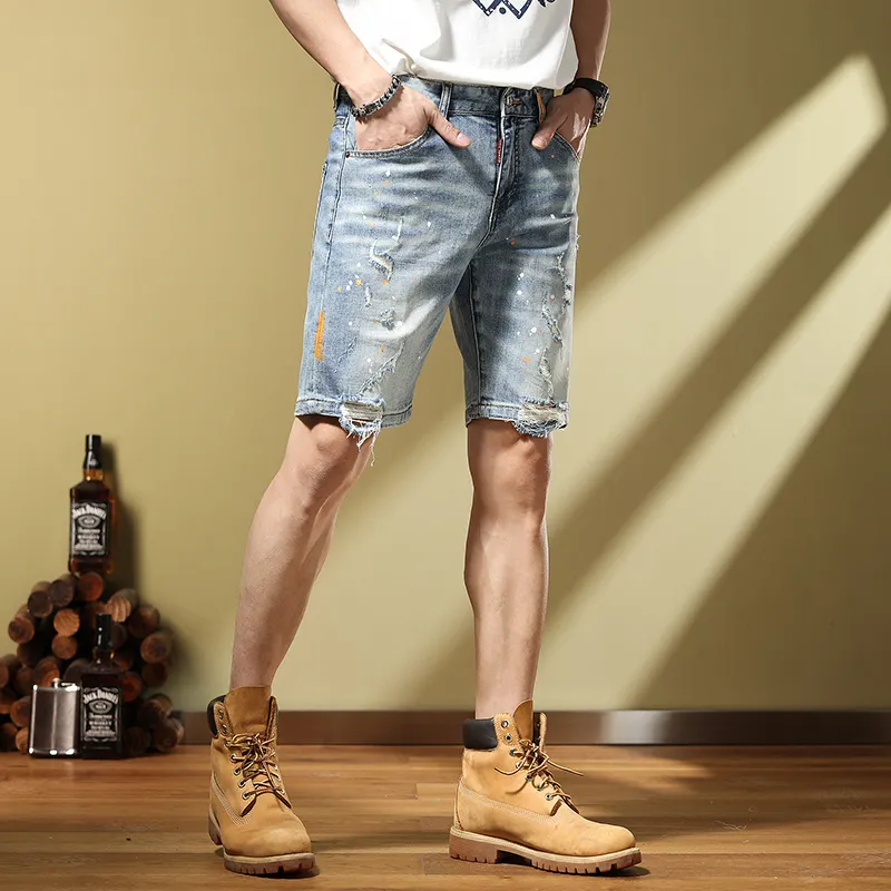 SANTASTIC Denim Shorts Men's Blue-6