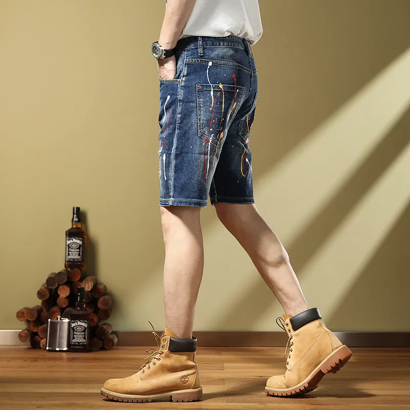 SANTASTIC Denim Shorts Men's Blue-6