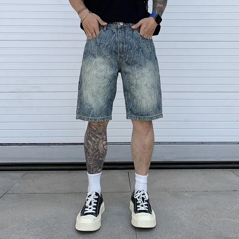 SANTASTIC Denim Shorts Men Blue-2