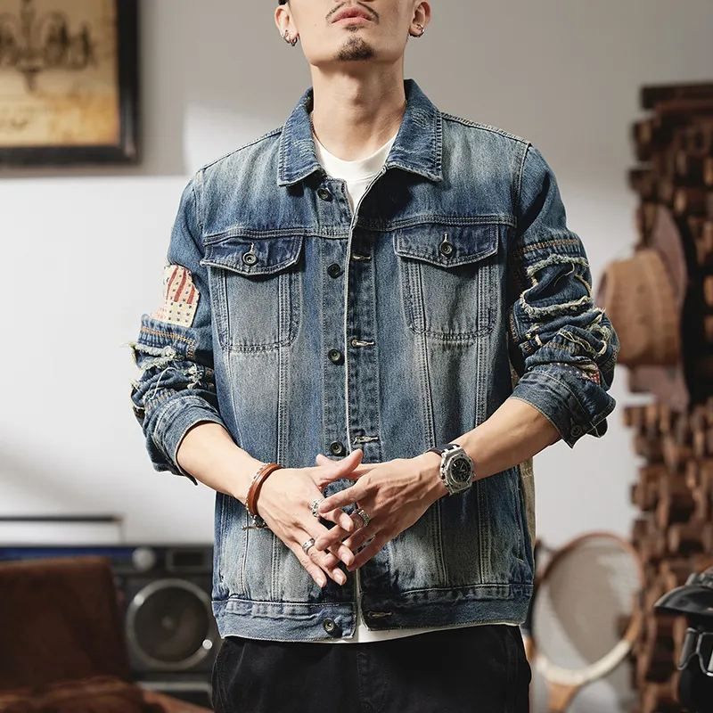 SANTASTIC Denim Jacket Men's Blue-3