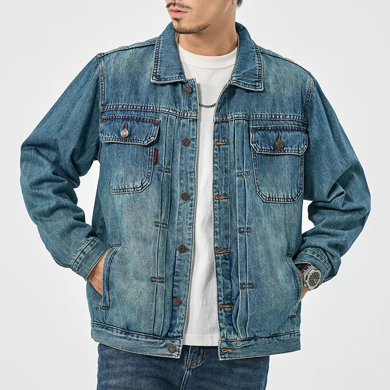 SANTASTIC Denim Jacket Men's Light Ice Blue-3