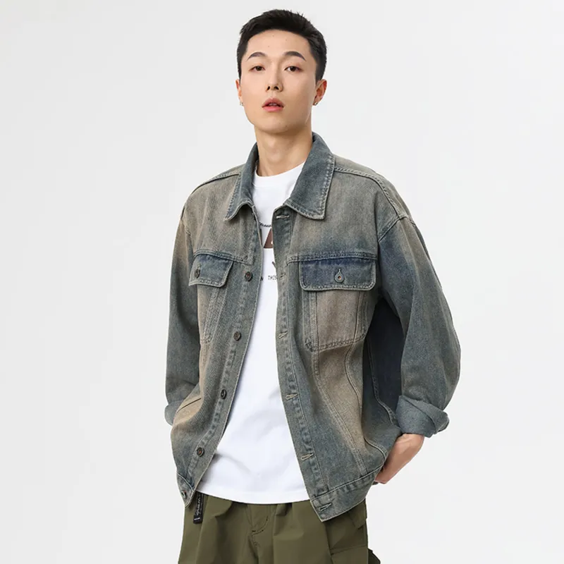 SANTASTIC Denim Jacket Men's Wheat Yellow-5