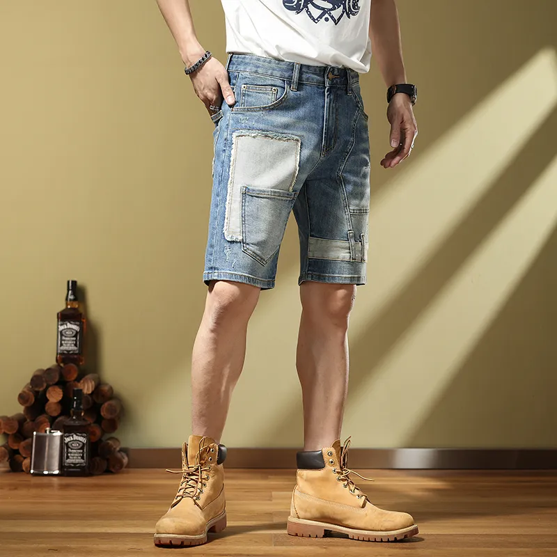 SANTASTIC Denim Shorts Men's Blue-4