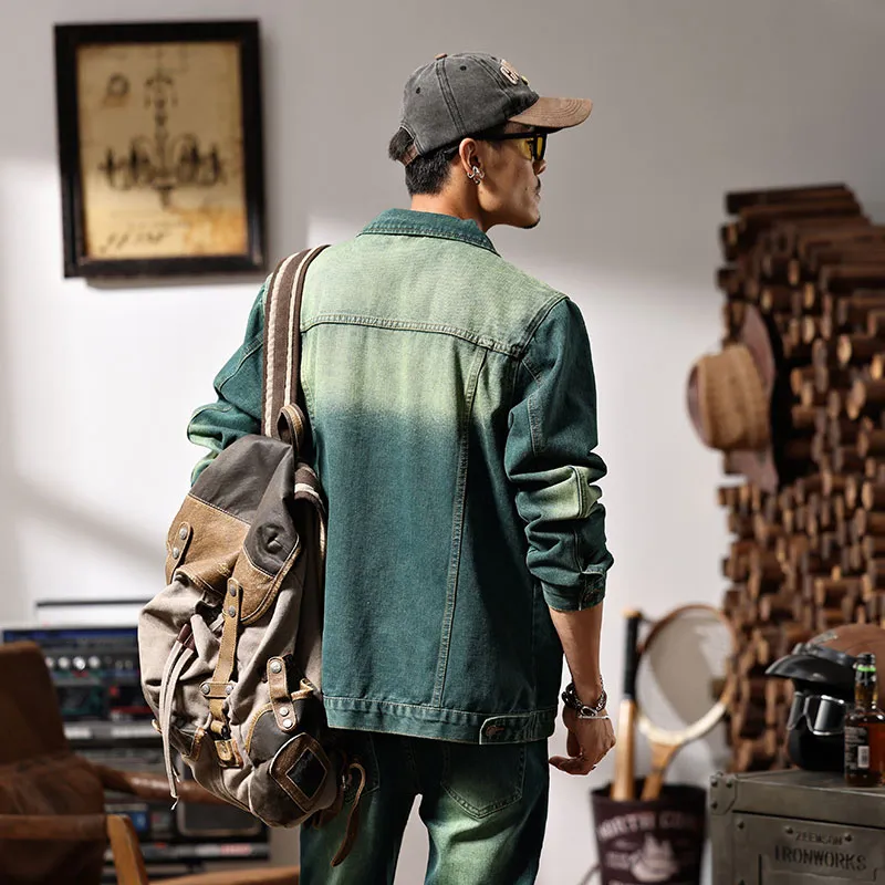 SANTASTIC Denim Jacket Men's Sapphire Green-2