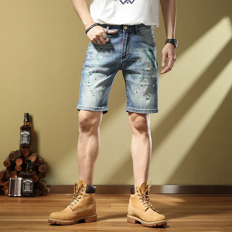 SANTASTIC Denim Shorts Men's Blue-2