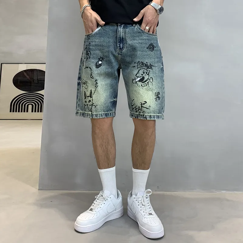 SANTASTIC Denim Shorts Men's Blue-2