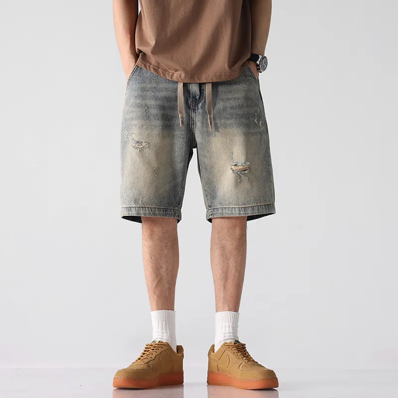 SANTASTIC Denim Shorts Men's Yellow Mud-2