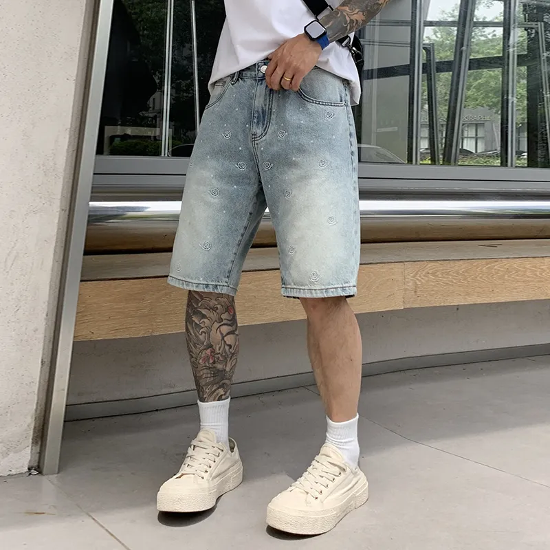 SANTASTIC Denim Shorts Men Blue-2