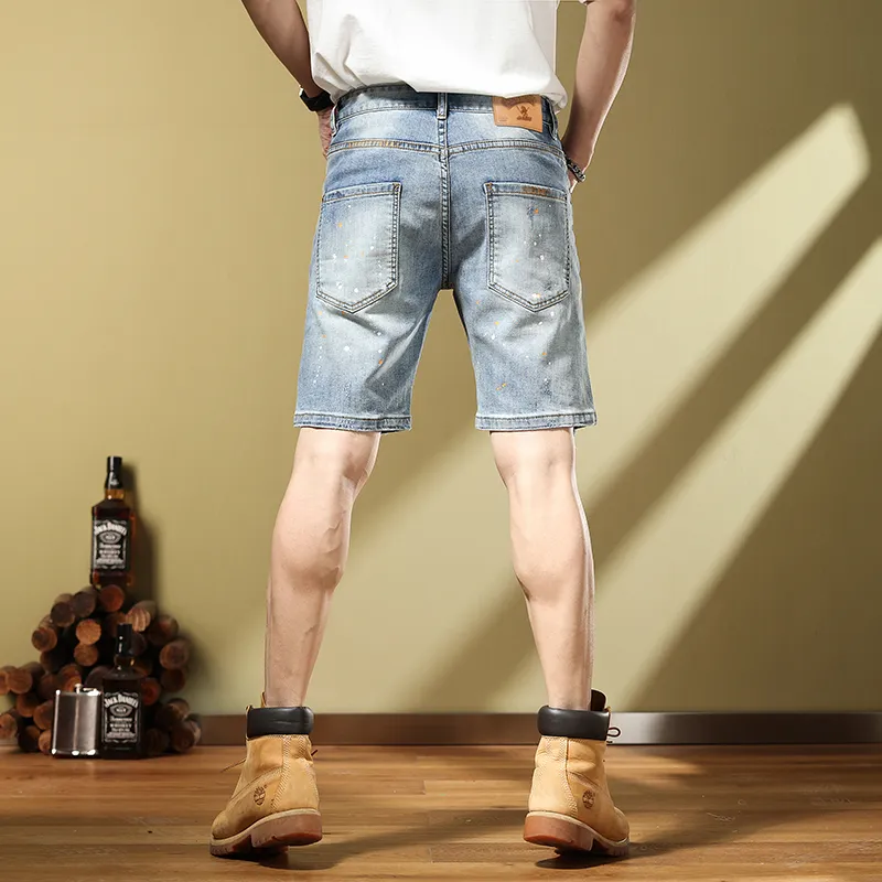 SANTASTIC Denim Shorts Men's Blue-4