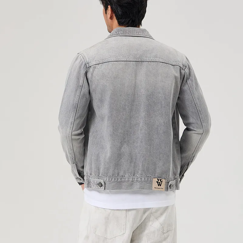 SANTASTIC Denim Jacket Men's Light Gray-6