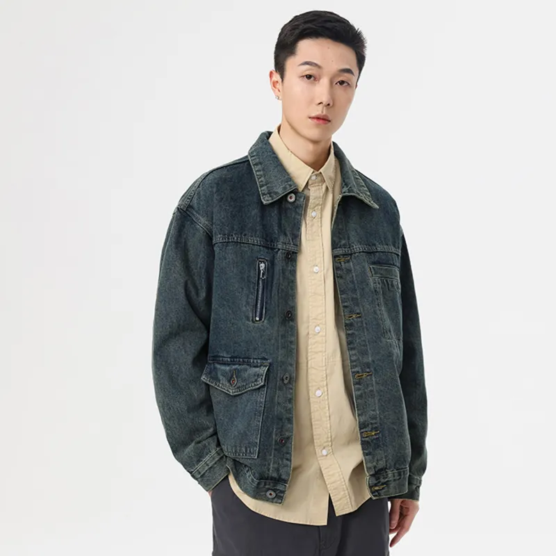 SANTASTIC Denim Jacket Men's Vintage Blue-3