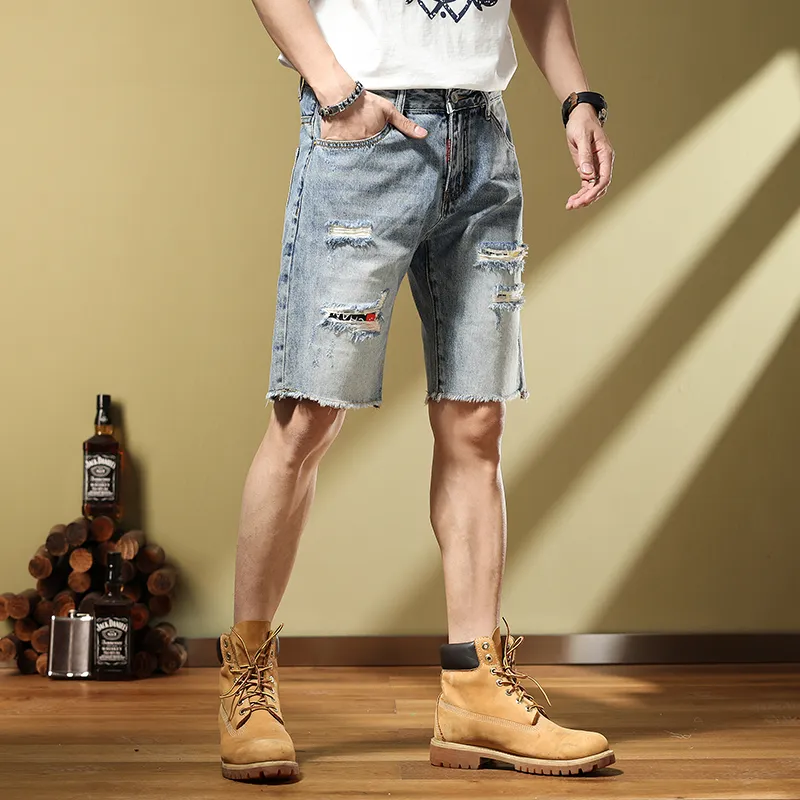 SANTASTIC Denim Shorts Men's Blue-5