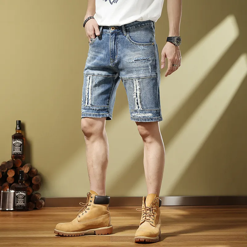 SANTASTIC Denim Shorts Men's Blue-7