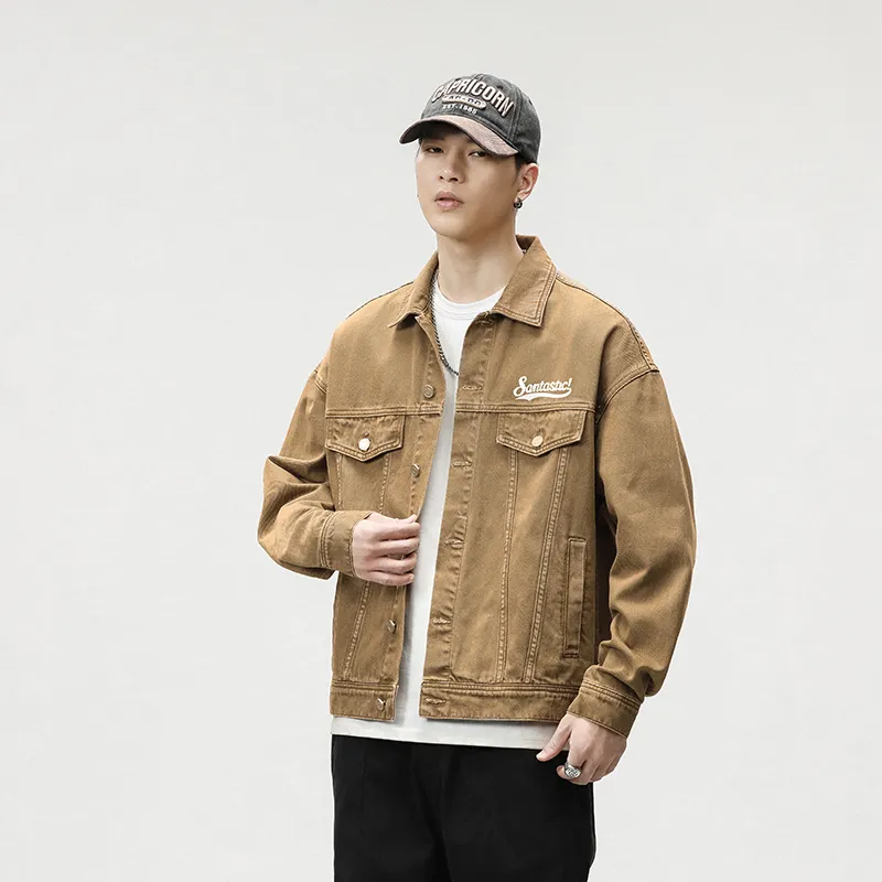 SANTASTIC Denim Jacket Men's Khaki-3