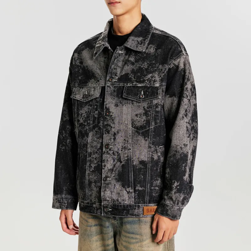 SANTASTIC Denim Jacket Men's Black-3