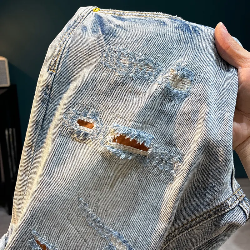 SANTASTIC Denim Shorts Men Blue-5
