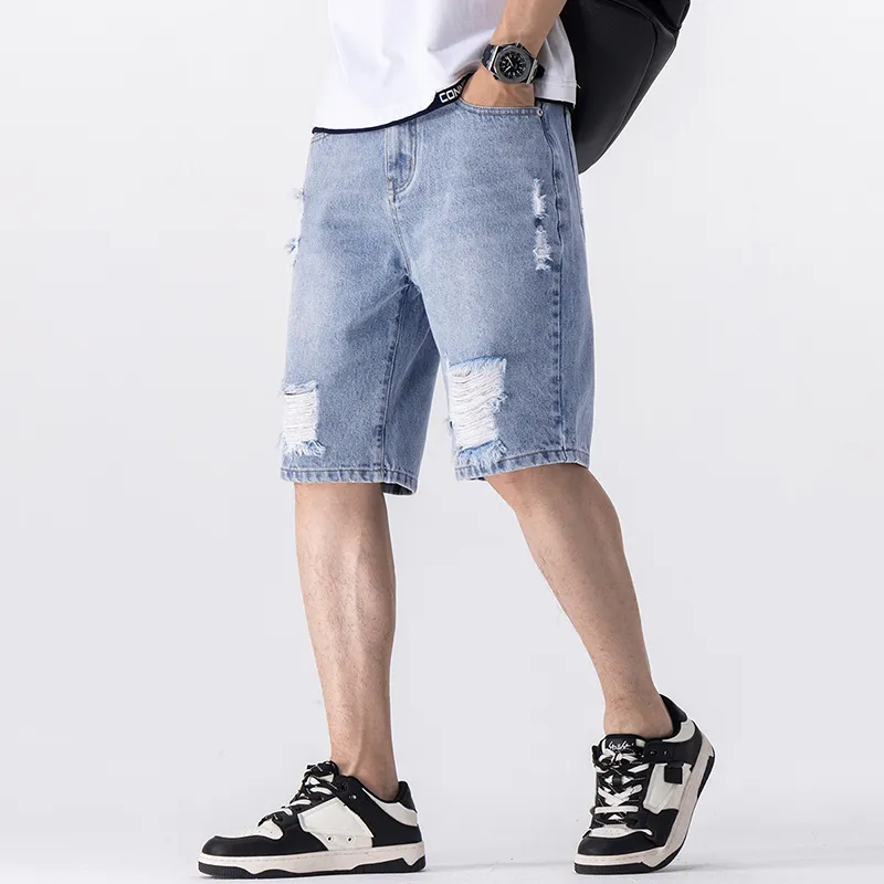 SANTASTIC Denim Shorts Men Light Blue-6