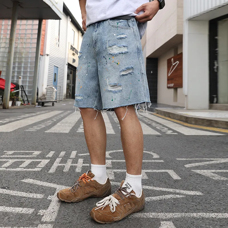SANTASTIC Denim Shorts Men Blue-4