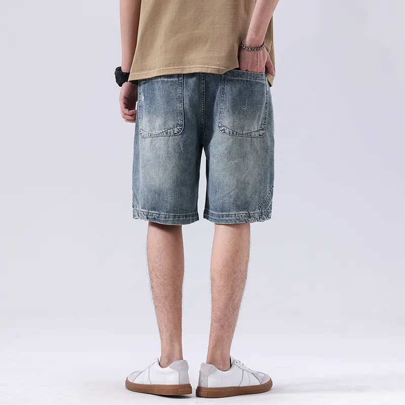 SANTASTIC Denim Shorts Men Blue-5
