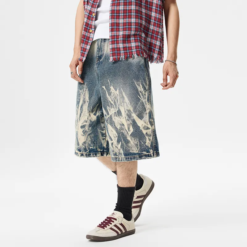 SANTASTIC Denim Shorts Men Blue-3