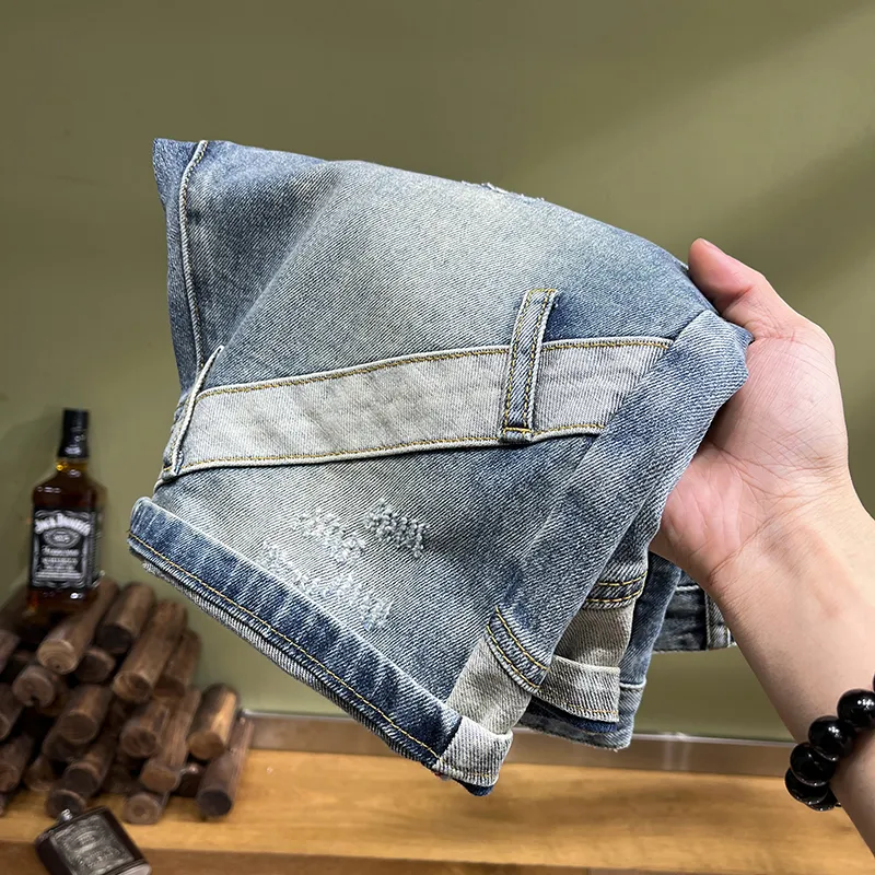 SANTASTIC Denim Shorts Men's Blue-6