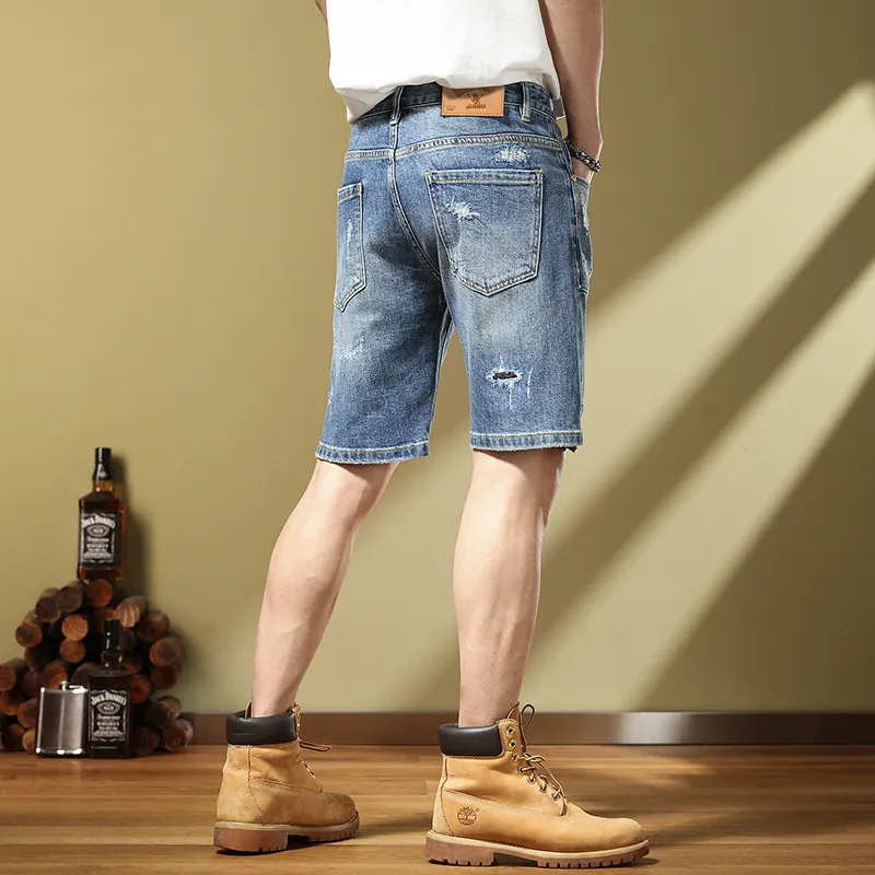 SANTASTIC Denim Shorts Men's Blue-4
