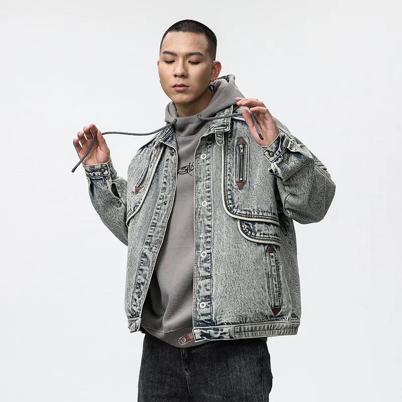 SANTASTIC Denim Jacket Men's Vintage Blue-6