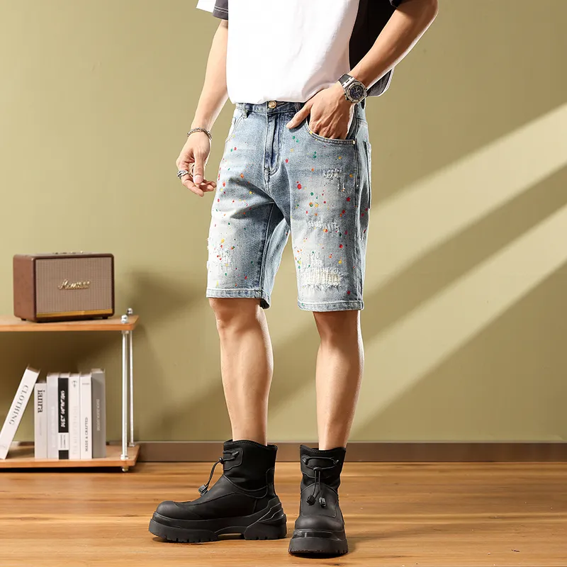 SANTASTIC Denim Shorts Men's Blue-3