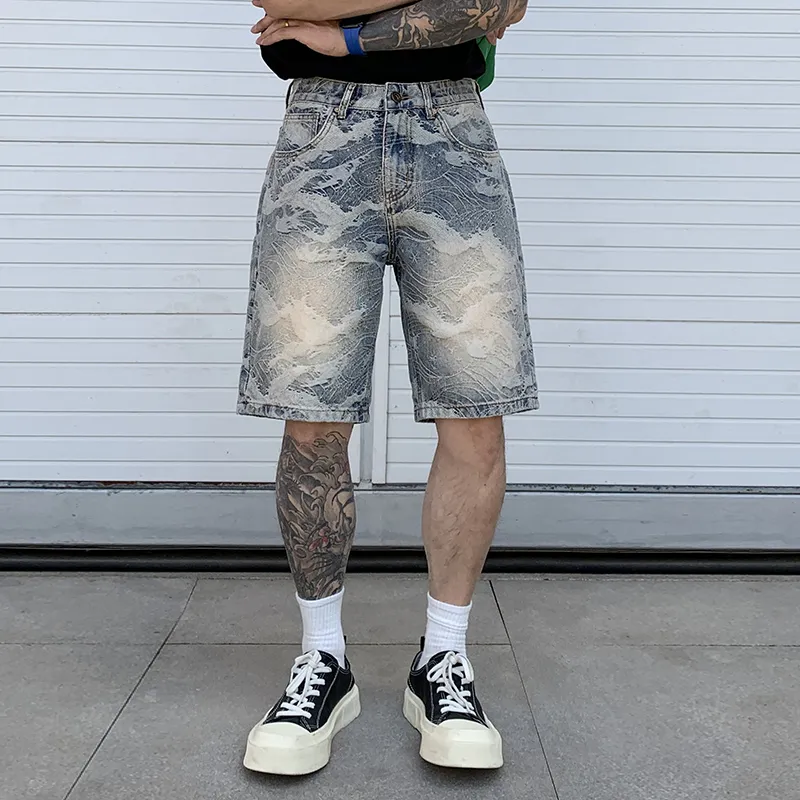 SANTASTIC Denim Shorts Men Blue-2