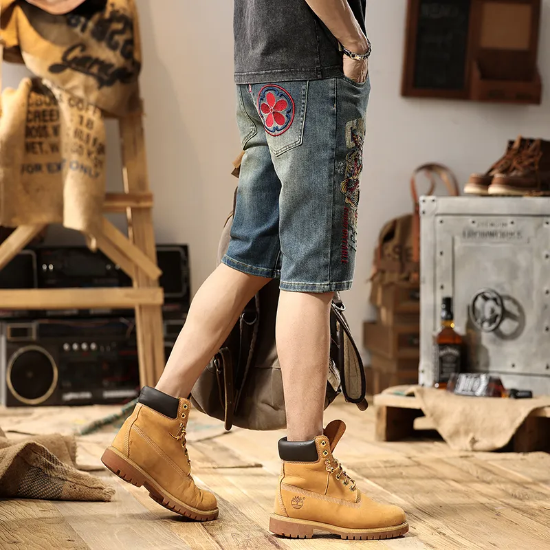 SANTASTIC Denim Shorts Men's Nostalgic Blue-6