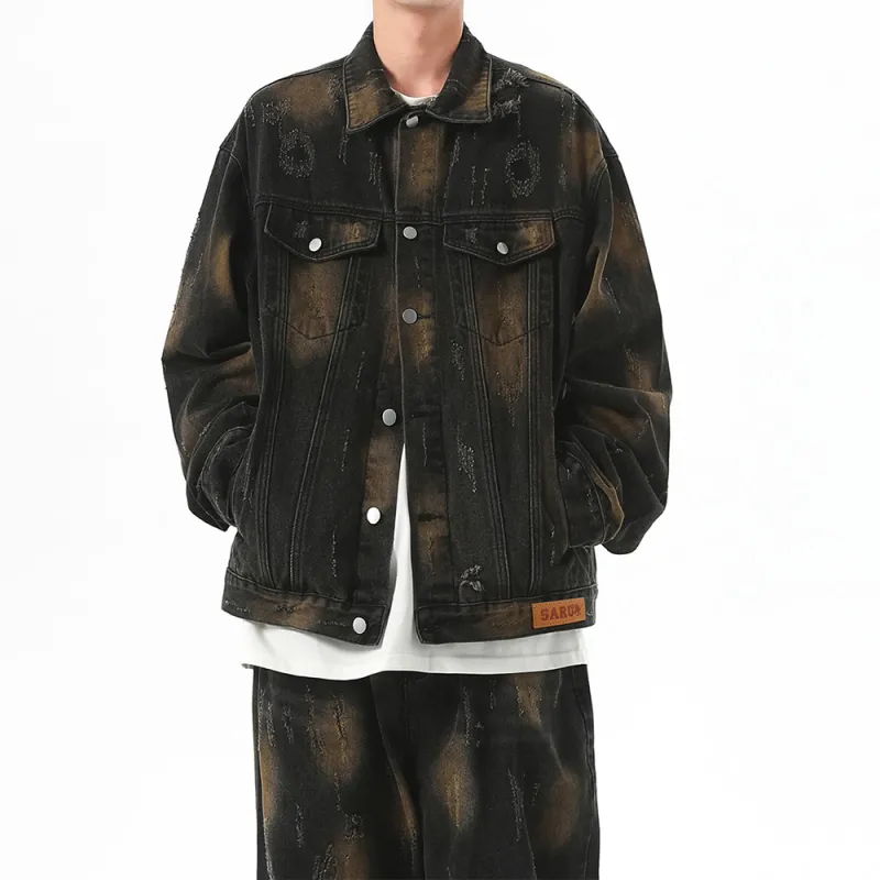 SANTASTIC Denim Jacket Men's Black-6