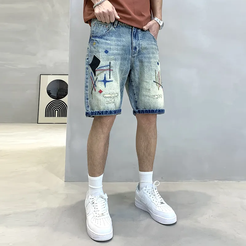 SANTASTIC Denim Shorts Men's Nostalgic Blue-6