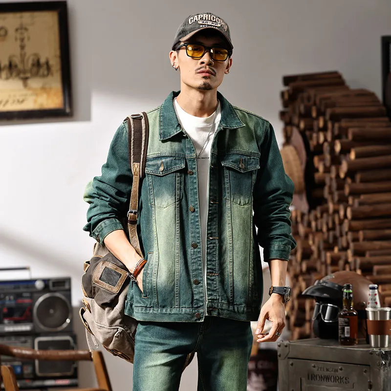SANTASTIC Denim Jacket Men's Sapphire Green-6