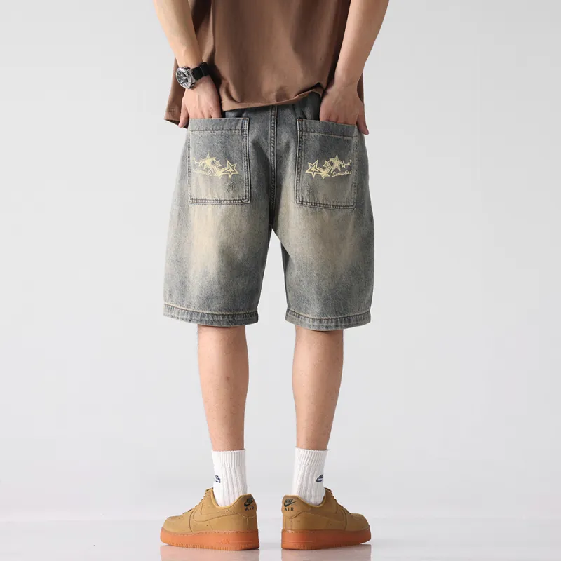 SANTASTIC Denim Shorts Men's Yellow Mud-4