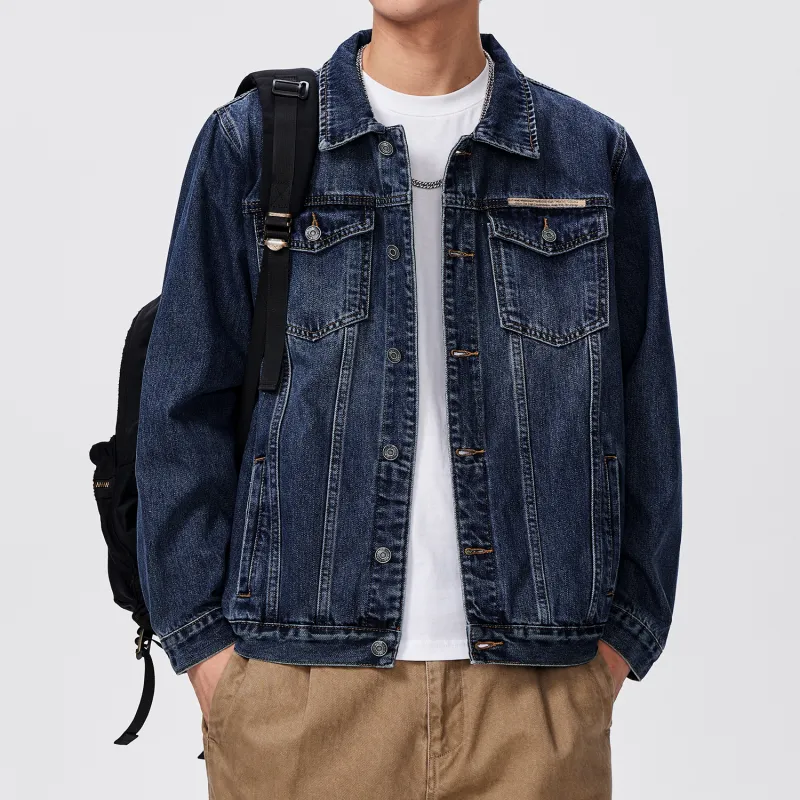SANTASTIC Denim Jacket Men's Gray Blue-6